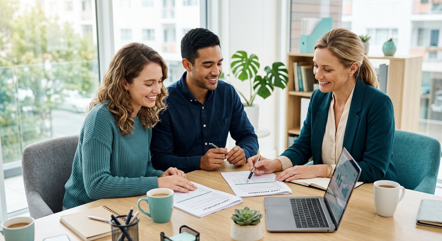 Advisor explaining personal loan options to a couple